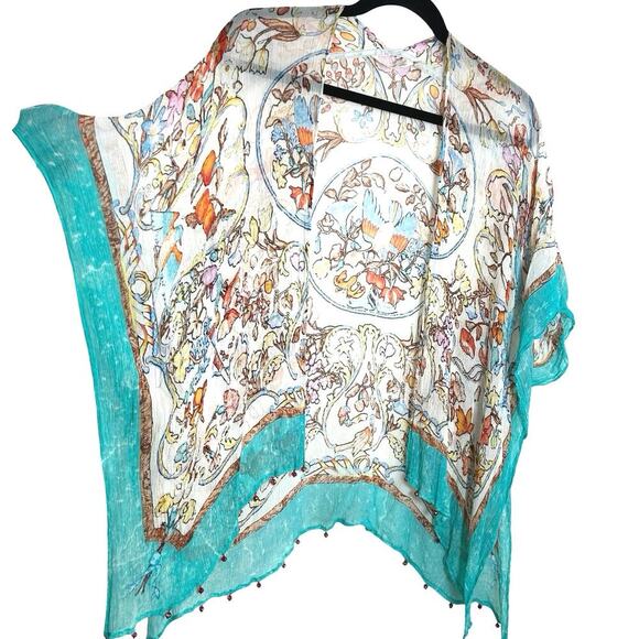 Soft Surroundings Women’s Eloise Floral Open Front Kimono Size S/M - Picture 6 of 10